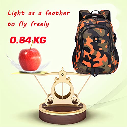 Image of Ladyzone Camo School Backpack Lunch Box Set Lightweight Schoolbag Travel Camp Outdoor Daypack