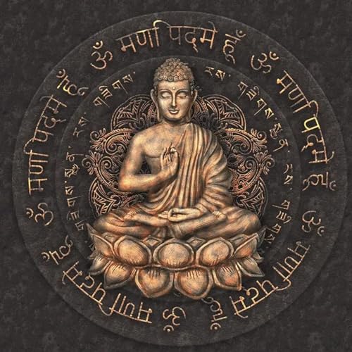 Statue de Bouddha peinture sur toile KEBIA pour un salon zen