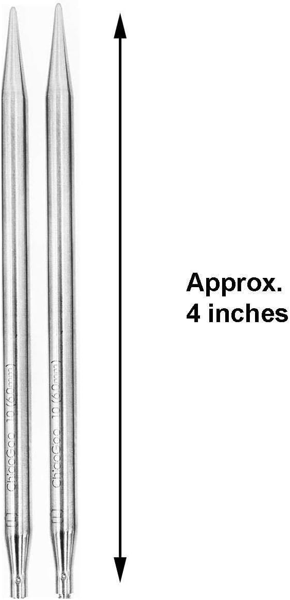 ChiaoGoo Red Lace 4 inch (10cm) Interchangeable Circular Knitting Needle Tips US Size 8 (5mm) 7504-8 with Stitch Holder