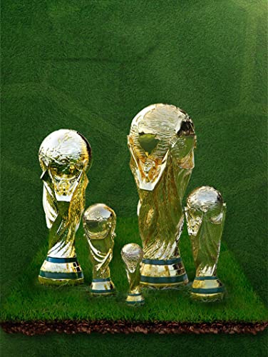 Copa do Mundo 2022 Troféu de Resina Copa do Mundo Réplicas Troféu de Futebol Dourado Ornamentos Deco