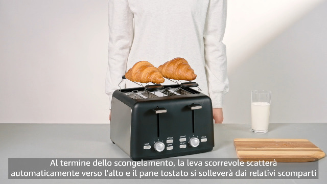 Tostapane 4 Fette Con 7 Livelli Di Doratura E Vassoio Raccogli Briciole