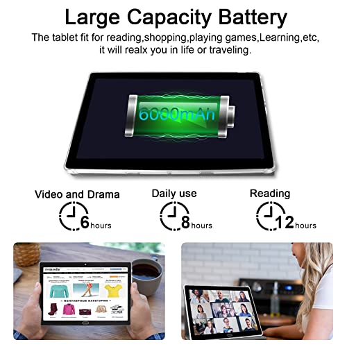 EagleSoar 10.1 Zoll Android Tablet, Android 10.0 Tablet, HD IPS Bildschirm, 4GB RAM 64GB ROM, Quad-Core Prozessor, 5MP… - Image 6