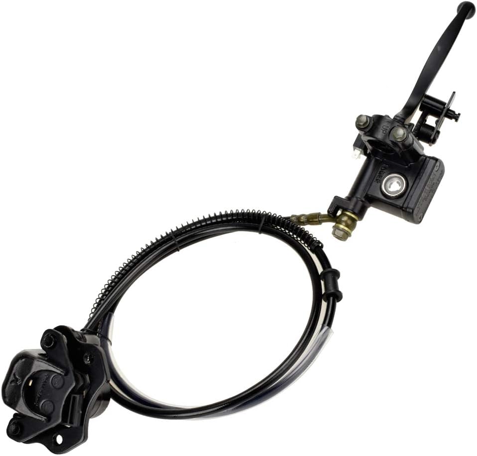 HIAORS Left Hydraulic Disc Brake Master Cylinder Caliper Assembly Replacement for 50cc 70cc 90cc 110cc 125cc Taotao Coolster ATV Sunl Roketa NST Vitacci Peace Coolsports Quad 4 Wheeler Mini Bike Parts