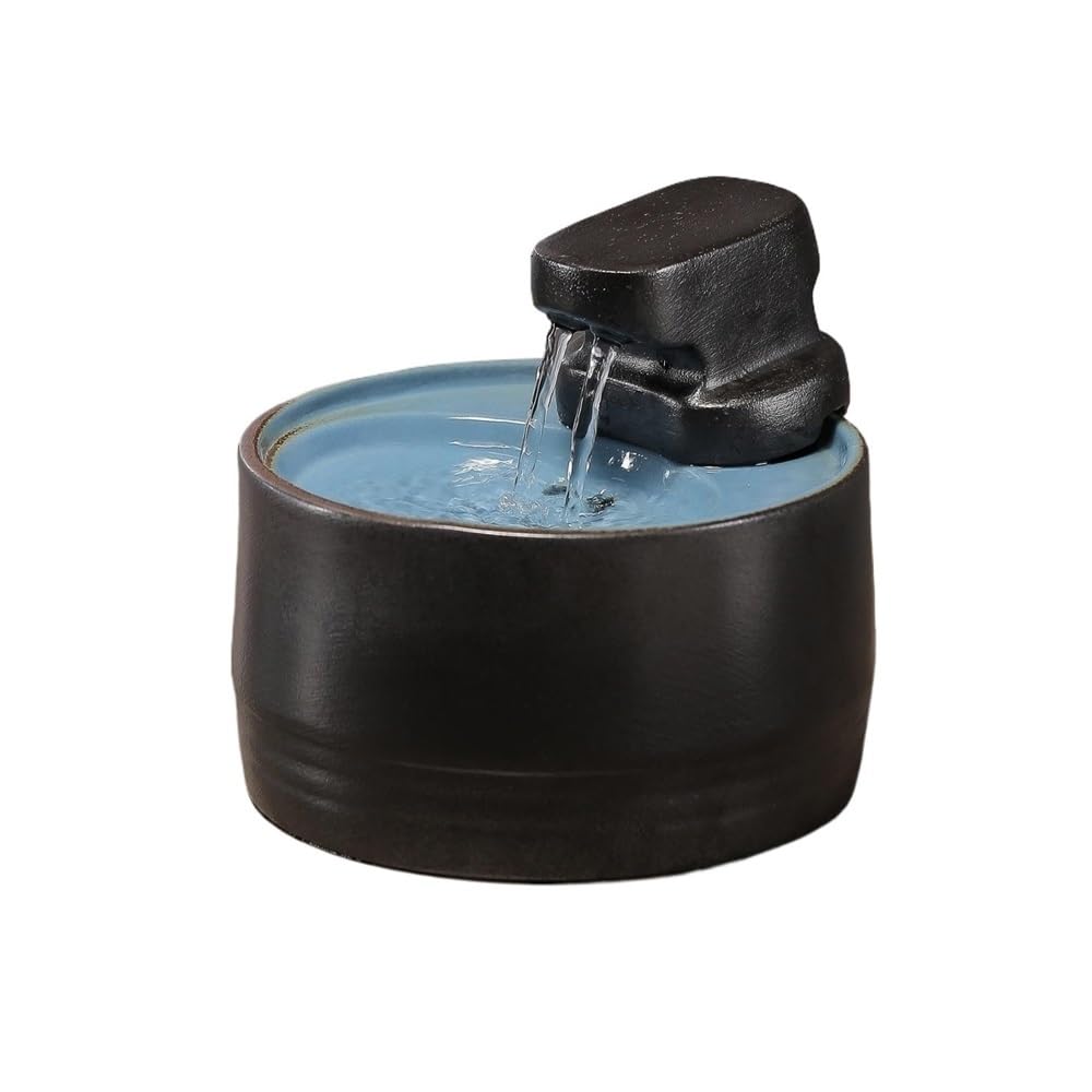 Water Feature Tabletop Fountain Home Waterfall, Desktop Décor Soothing Sound Meditation Relaxing Water Feature Indoor Fountains