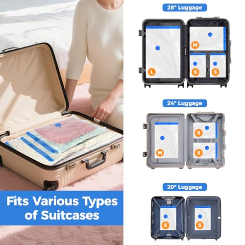 15 Pack Combo Travel Vacuum Bags with Electric Pump, Portable Storage Bags — view 4