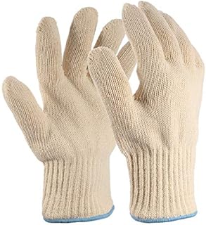 Phoetya 2 Pcs/Set Heat Resistant Oven Gloves, Double-layer Non-Slip & Reusable Kitchen Oven Gloves with Fingers for BBQ Cooking Baking