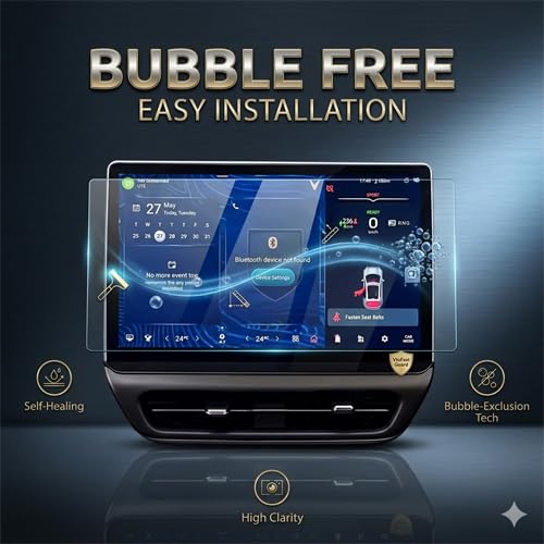 Image of Premium Ultra-HD clear Screen Protector For VINFAST VF7 Electric Car Digital Display Screen Guard(HD clear,Anti-Scratch) (Not A Tempered Glass) pack-7
