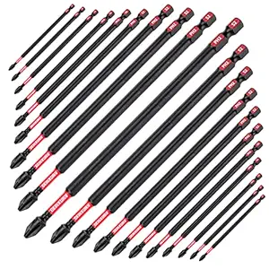 GEINXURN Impact Tough #2 Phillips 6 in. Insert Driver Bits,20Pack Bulk PH2 Screwdriver Bits Set