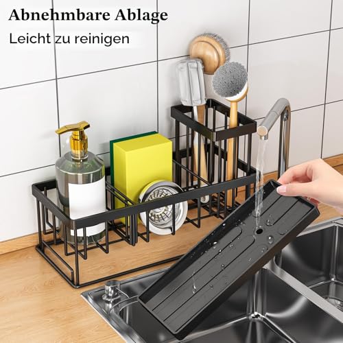 TidyTrove Schwammhalter für Spülbecken mit abnehmbarem Halter und Griff – Ansicht 4