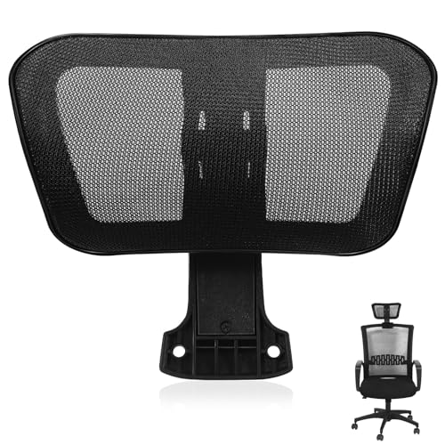 TOYANDONA Reposacabezas Ajustable para Silla de Computadora, Almohada Ergonómica de Malla Negra Marco, Soporte Cervical Cómodo para Oficina y Escritorio en Casa