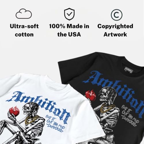 Image of DopeSkill Graphic Tee Streetwear Hip Hop Hypebeast Street Style Unisex T-Shirt Sneaker Colour Matching Shirts Horror Skeleton