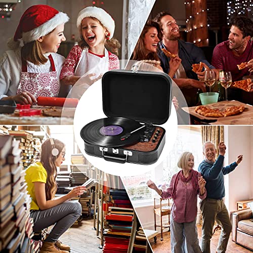 VOKSUN Platine Vinyle,Tourne-Disque à encodeur numérique portabl Bluetooth avec 3 Vitesses 33/45/78 TR/Min 2 Haut… - Les Beatles, Paul McCartney, John Lennon, RIngo Starr, George Harrison VOKSUN Platine Vinyle,Tourne-Disque à encodeur numérique portabl Bluetooth avec 3 Vitesses 33/45/78 TR/Min 2 Haut… – Image 6