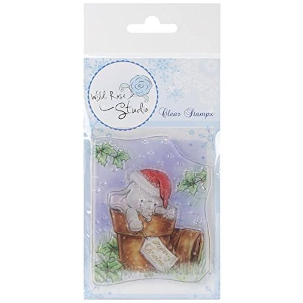 Wild Rose Studio Clear Stamp 3.5 x 3-inch, Bella in Pot
