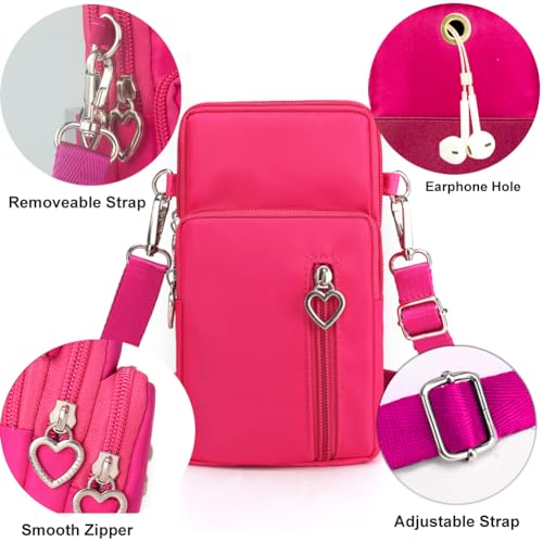 Image of JANKS Small Crossbody Bag for Women - Mini Phone Purses with Crossbody Strap and Wallet - Nylon Arm Bag