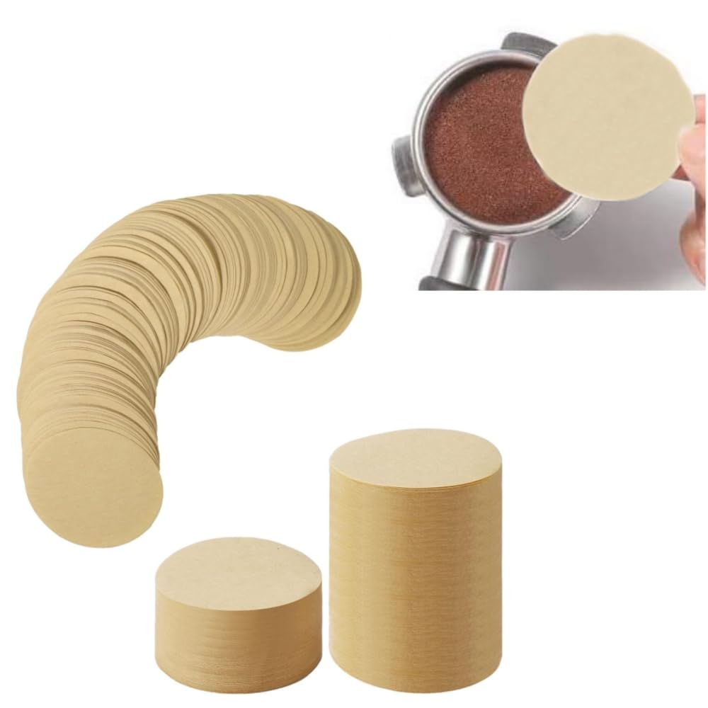 58 mm Disposable Coffee Tea Filters, Natural Microfilters, Replacement Packs, Unbleached Round Paper for Coffee Makers, Must-Have Accessories, Standard 100 Count