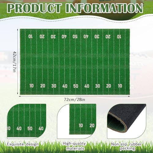 Nuanchu フットボール フィールド ウェルカム ドアマット スポーツ フットボール ラグ ホームデコ ラグ イミテーション コイア ドアマット ノンスリップ フロアマット ポーチ 玄関 屋内 屋外 17 x 29インチ [2]