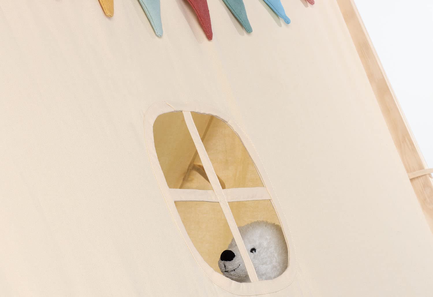 PINOLINO Yuma - Tienda de campaña para niños con 2 Puertas y una Ventana, Color Blanco, 101 x 131 x 106 cm