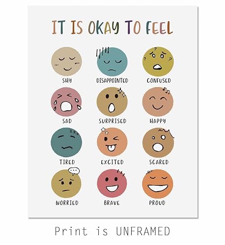 Miniatura 2 de It Is Okay To Feel, Boho Classroom Decor, Mental Health, Playroom Decor, Child Art, Back To School, Teacher Gifts, Classroom Decor, Classroom Wall