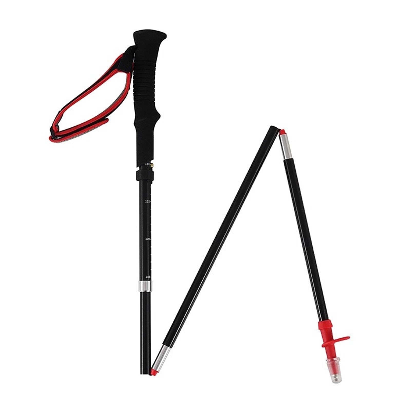 Kij trekkingowy 36-135 cm kijki do biegania w terenie, zamek linowy, kijki do chodzenia, 5 sekcji, kijki trekkingowe z włókna węglowego, piesze wycieczki, kemping, laska spacerowa