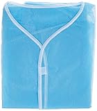 neoLab Vlies/Polypropylen Inspektionskittel, Blau, Größe S, 115cm Länge, 10 Stück