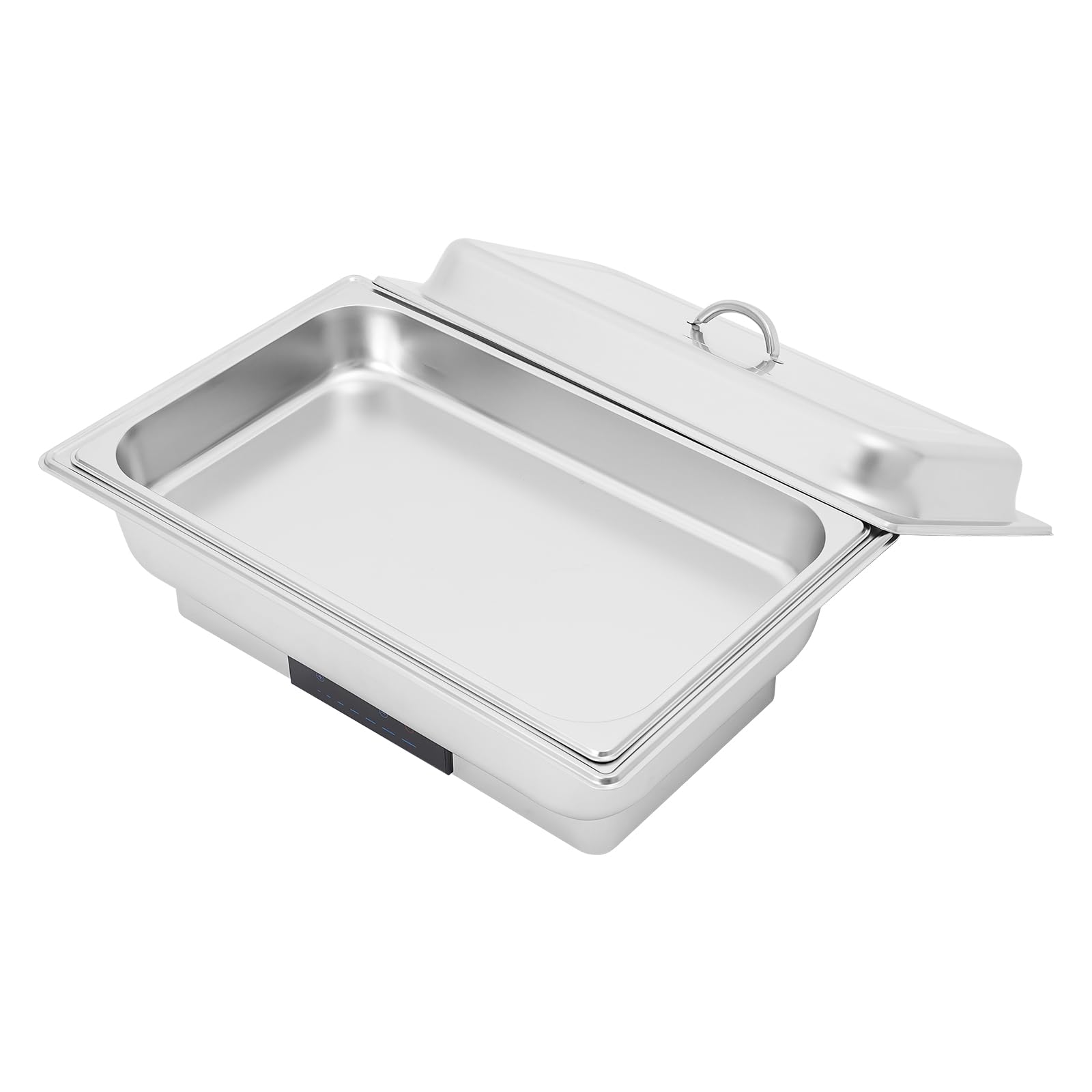 Chafing Dish - Riscaldatore elettrico in acciaio inox 9 l, temperatura regolabile 35-90 °C, 600 W, serbatoio di calore professionale, per buffet catering party