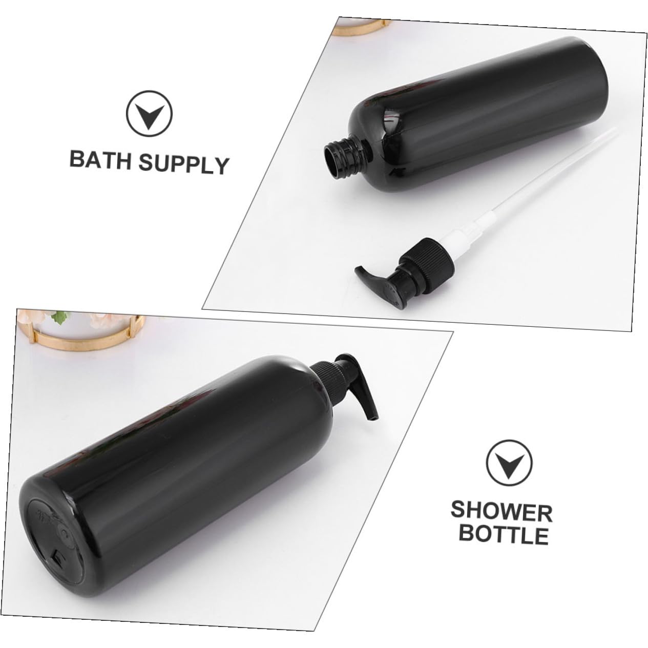 POPETPOP 6 pezzi Flaconi Dosatori con Pompa Pressione Dispenser Shampoo e Balsamo in Resistente Riutilizzabili per Bagno e Viaggio Design Funzionale e Durevole