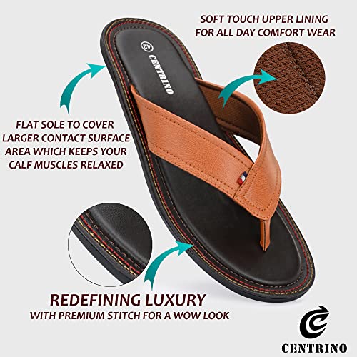 Image of Centrino Men's Slipper |Flip-Flop Slippers | Luxurious Comfort Every Step | Slip-On Ease, Minimalist Design | Perfect for Beach Days, Poolside Lounging, and Casual Wear (1302)