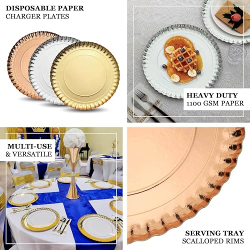 Efavormart 10-Pack Platos Cargadores Desechables Redondos 13 in miniatura 4