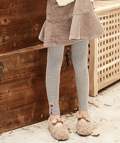HowJoJo Girls Cotton Legging Pants Stripes Ankle Length Cartoon Tights3