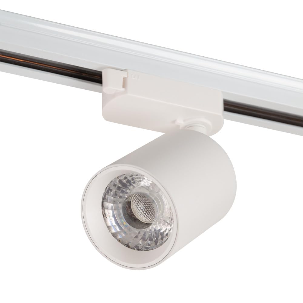Foco de Carril Monofásico 10W COB Regulable Flicker Free Blanco 2700ºK [1916-TL-10W-M-WW] | Greenice