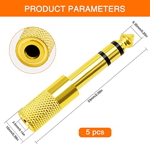 KUOQIY 5 PCS Metal Headphone Jack Adapter - Image 2