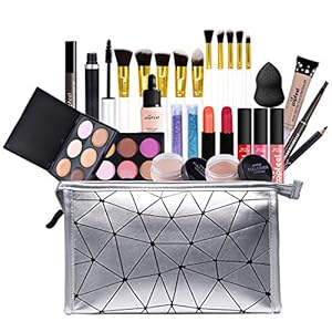 PUERI Makeup Set, Beginners, Makeup Set, Popular, Cosmetics Set, Full Beauty Cosmetics Set, For Beginners, Makeup Set, For Women, Waterproof, Sweat Proof, Long Lasting, Popular Cosmetics Set, Storage Bag Included, Gift