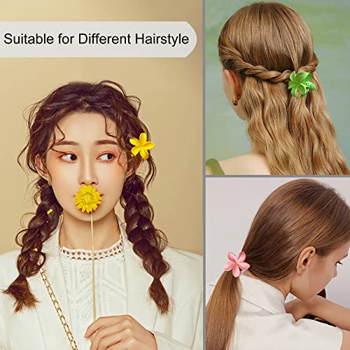 1.6 Inch Small Flower Hair Claw Clips For Women Girls Kids, 8 Pack Tiny Floral Hair Clip Claws For Thin And Medium Thick Hair, Strong Hold Non Slip Hair Jaw Clips, Mini Fancy Cute Matte Hair Clamps… #TOP2