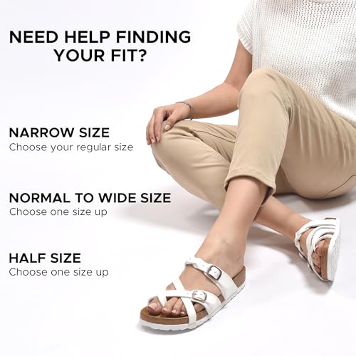 Image of AEROTHOTIC Recovery Slides for Women Cork Footbed Adjustable Straps Sandals