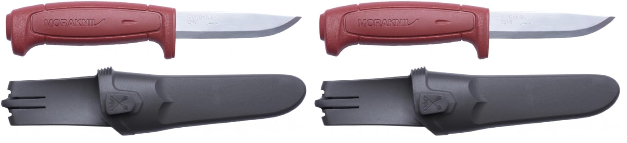 Couteau poignard Mora Basic 511 rouge avec lame fixe de 9 cm - 7
