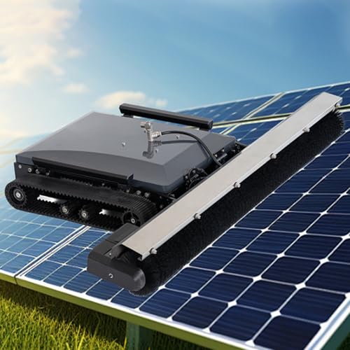 Pulitore Elettrico Per Pannelli Solari - Pulizia Con Telecomando,Larghezza Di Pulizia: 130 cm,Kit Robot Per La Pulizia Di Pannelli Fotovoltaici Ad Acqua Cingolato,Con Batteria Da 45 Ah