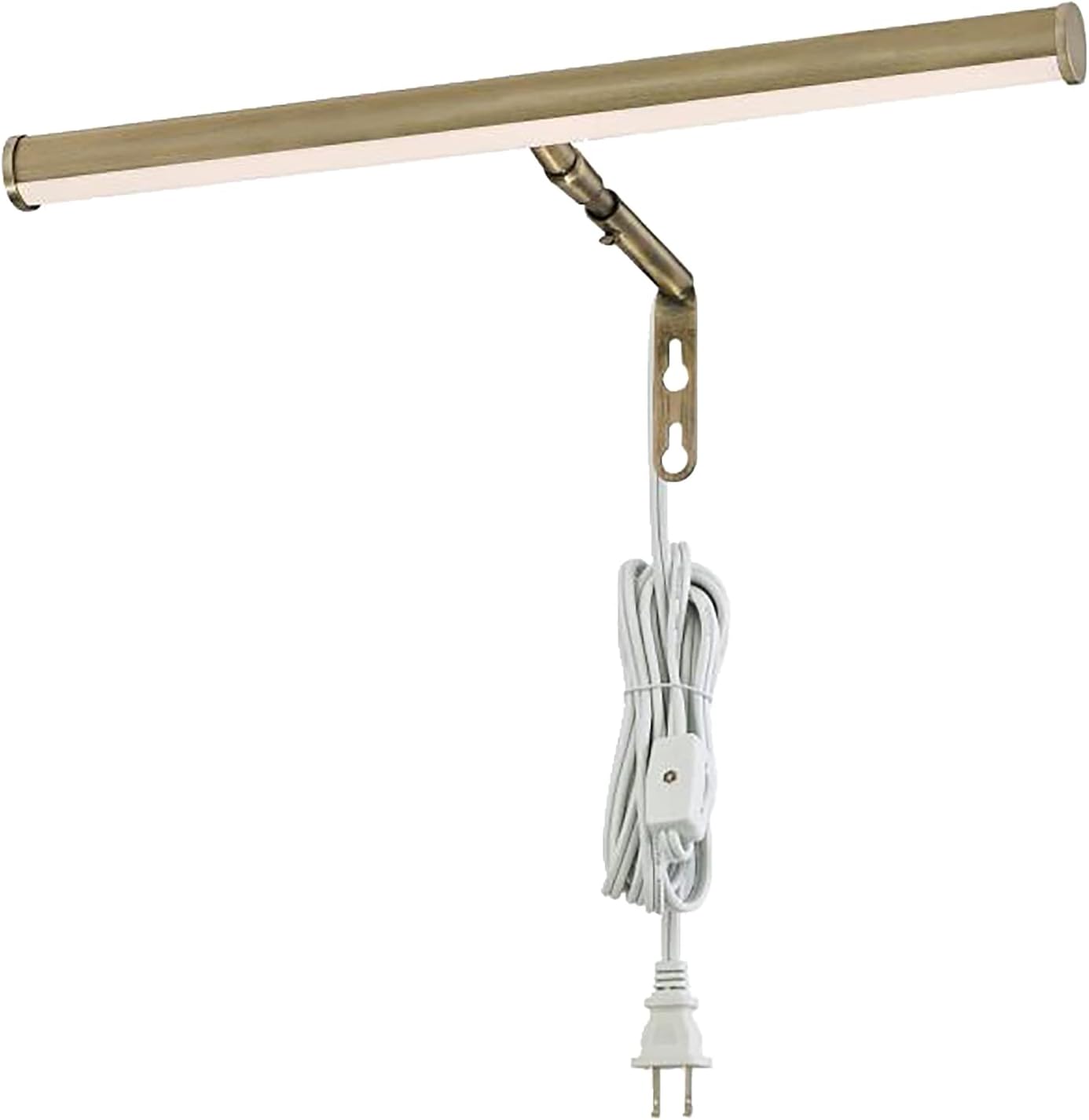 Ciata Picture Light, Picture Frame Light, 14-Inches Integrated LED Art Light, 3000K, 4 Watt (40W Eqv) Metal Picture Lights for Wall, Artwork Light with in-line On/Off Switch in Antique Brass Finish Antique Brass LED-14 Inch