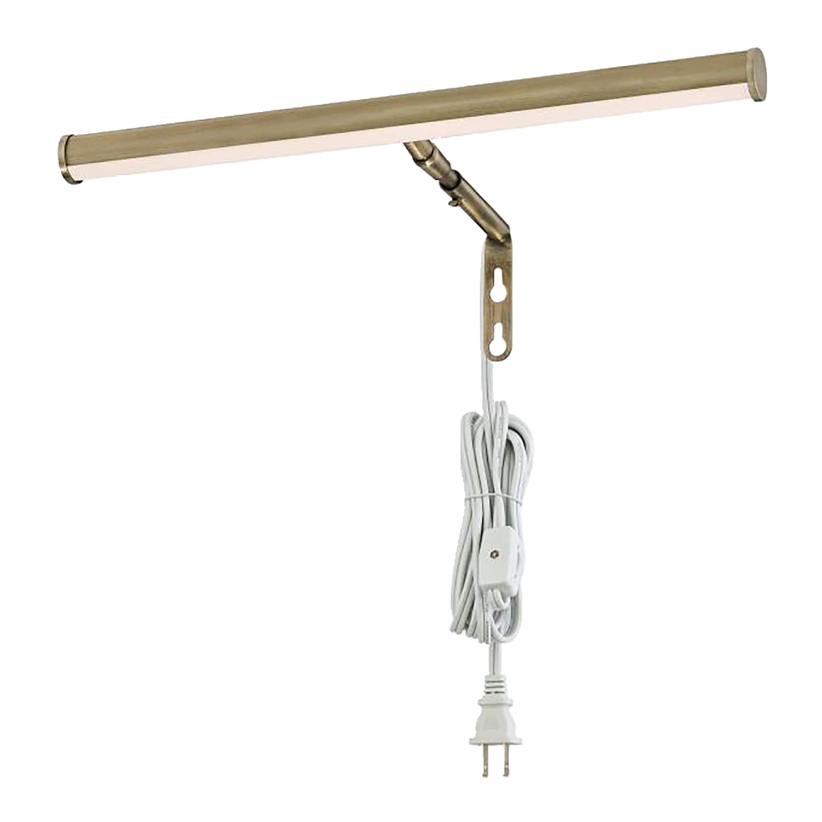 Ciata Picture Light, 14-Inches Picture Frame Light Integrated LED Art Light, 3000K 4 Watt Adjustable ‎Metal Picture Lights for Wall, Artwork Light with in-line On/Off Switch, CRI -90, Antique Brass