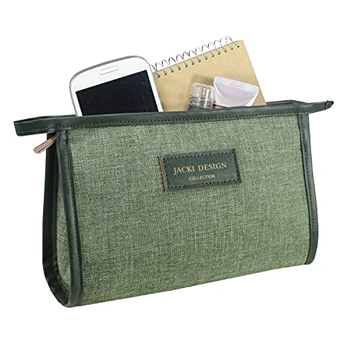 Necessaire Estojo Simples Feminina Barata Pequena Quadrada Cor:Verde