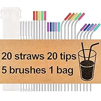 Algopix Similar Product 13 - 20 Pack Reusable Stainless Steel Metal