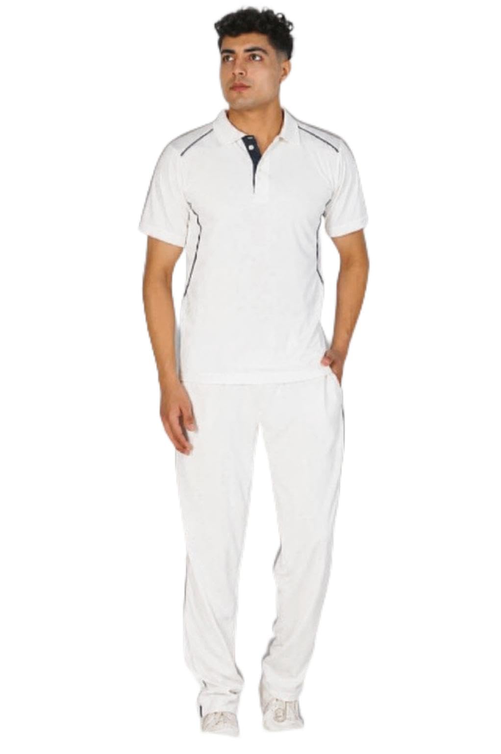 Cricket Jersey and Pant White Half Sleeves Set-picture-23