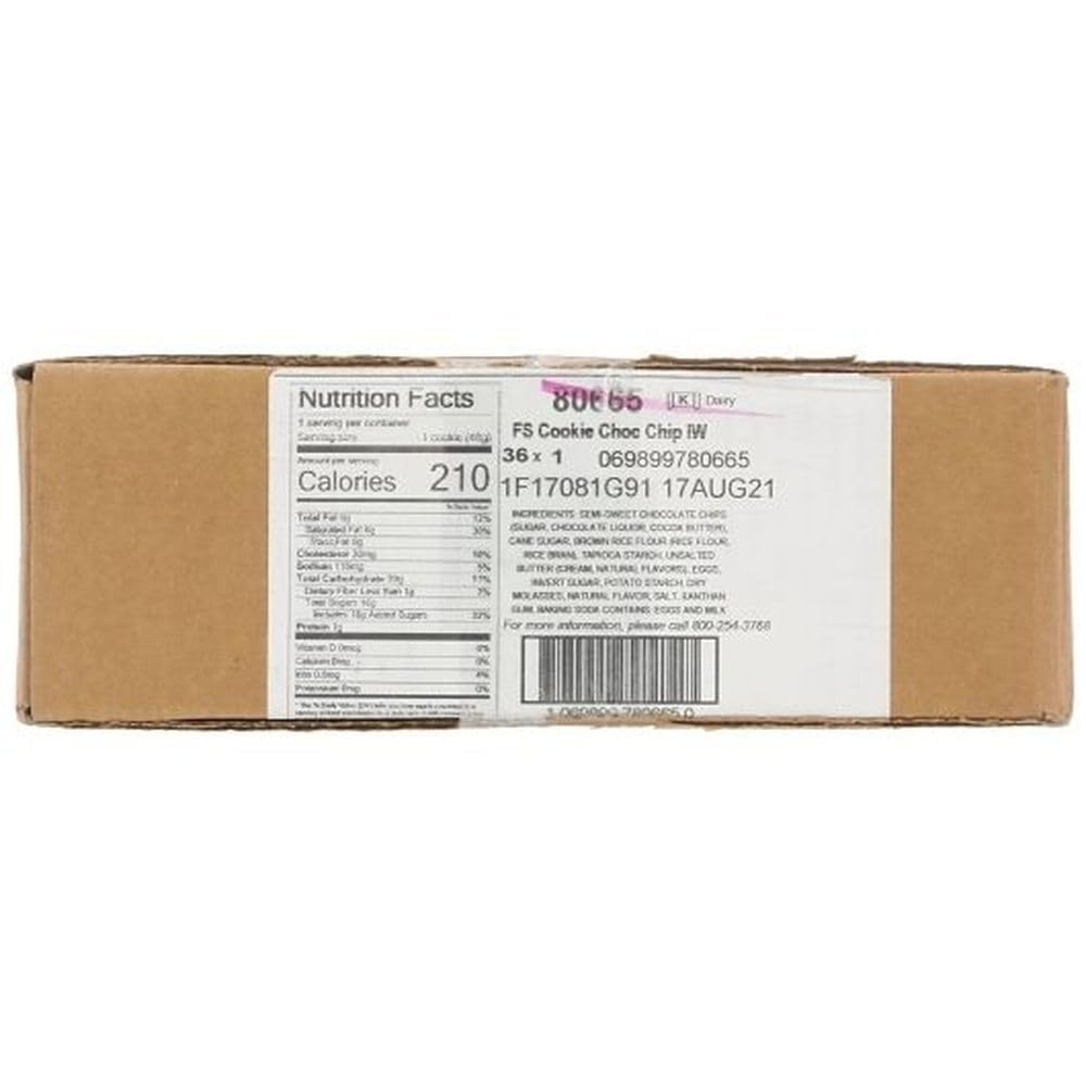 Udis Gluten Free Chocolate Chip Cookie, 1.7 Ounce -- 36 per case.