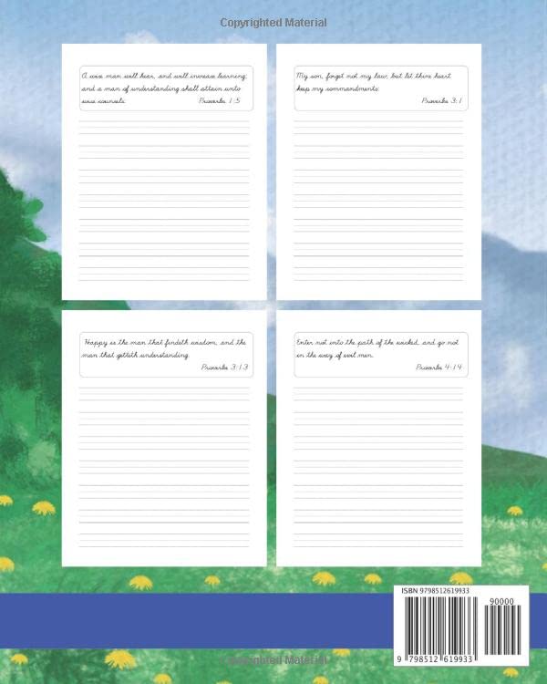 Proverbs Copywork Cursive Edition: 9 Weeks of Daily Bible Proverbs from the King James Version - Image 2