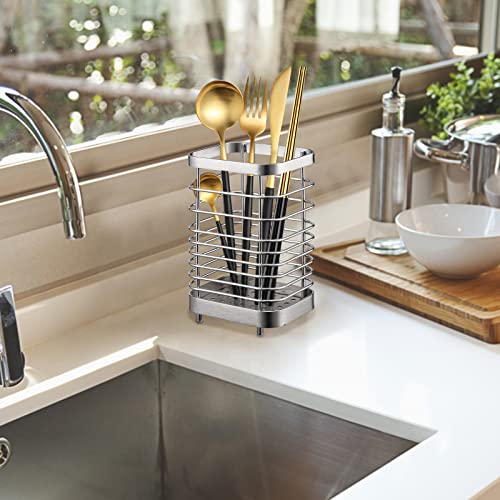 Caluself Portautensili da cucina in acciaio inox