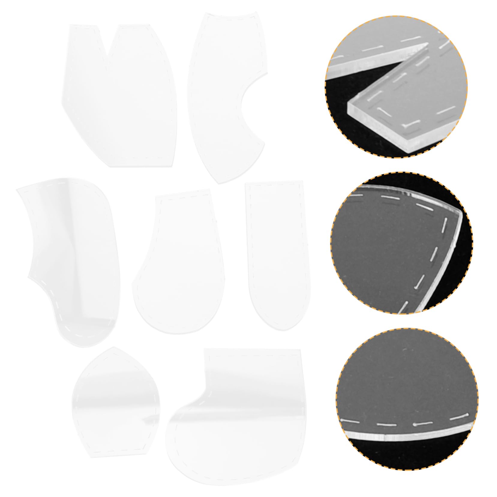 HOMSFOU 3 set Set Ritaglio Per Quilting Taglio Sartorie Righello Per Patchwork Quadrato Per Quilting Cucito Taglierina Fai 7 pezzi * 3