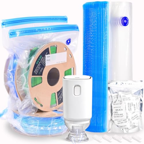 Image of OVV3D Filament Storage Bags 30pcs, Plus Size 32X34cm 3D Printer Filament Storage Bags Vacuum Sealed Kit with 30 Desiccants, Auto Pump,Perfect for 3D Filament Storage or Using After Filament Dryer Box