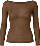 JADEA Cashmere Manica Lunga Scollo A Barca 4064 (IT, Testo, S, Regular, Regular, Caffe')