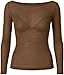 JADEA Cashmere Manica Lunga Scollo A Barca 4064 (IT, Testo, S, Regular, Regular, Caffe')