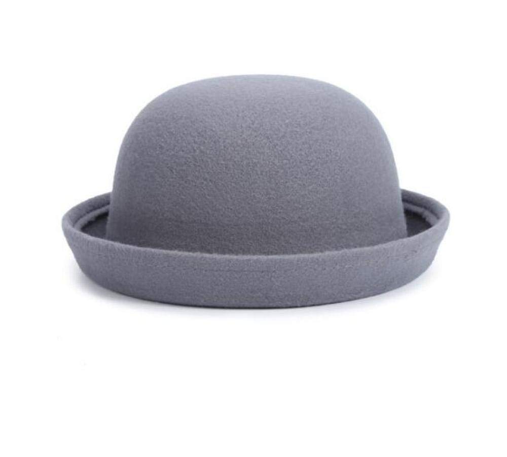 MUZIM Little Girls Fedora hat Dome Cap Children Dress Hats Kids caps Felt Hats Wool Felting Bowler hat