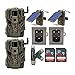 Stealth Cam Fusion X 26MP Trail Camera (2-Pack) with Solar Power Panel (2-Pack), Security Box (2-Pack), 4-in-1 Card Reader and Memory Card (2-Pack) Bundle (9 Items)